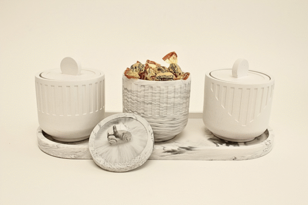 Container with Lid (Marble-look) - Image 3